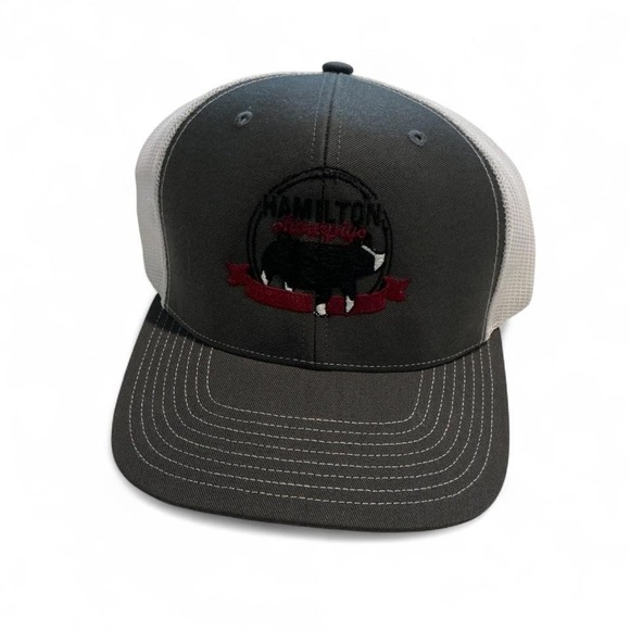 Other - Richardson Trucker Hat Mens‎ OSFM Charcoal White Excellent Hamilton Cow Snapback